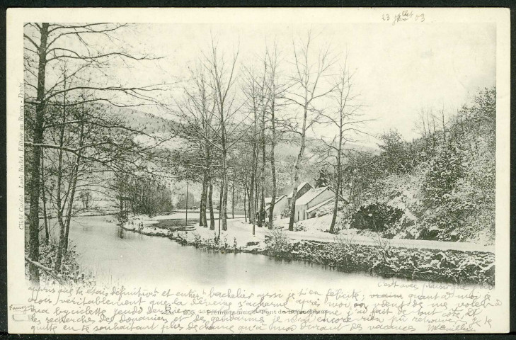 Première neige. Pont de Belonchamp