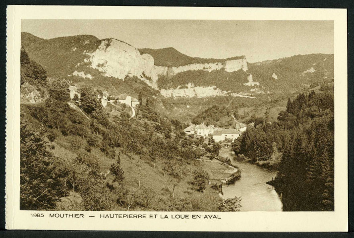 Mouthier-Hautepierre et la Loue en aval