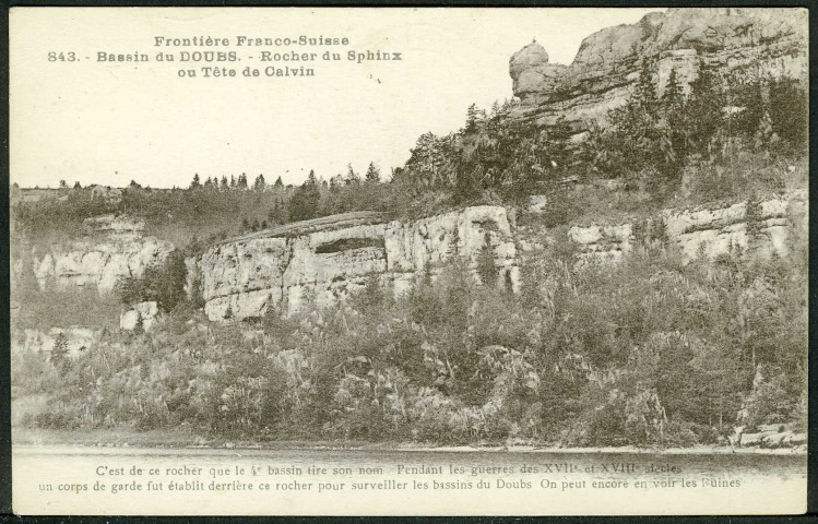 Bassin du Doubs, rocher du Sphinx ou Tête de Calvin
