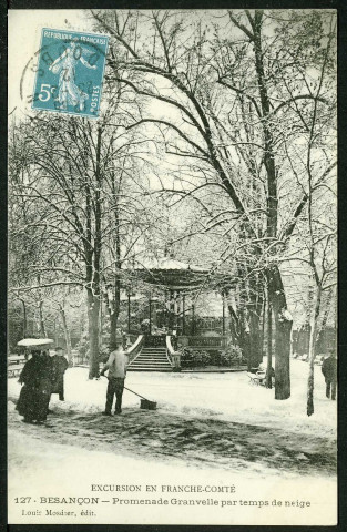 Promenade Granvelle, par temps de neige