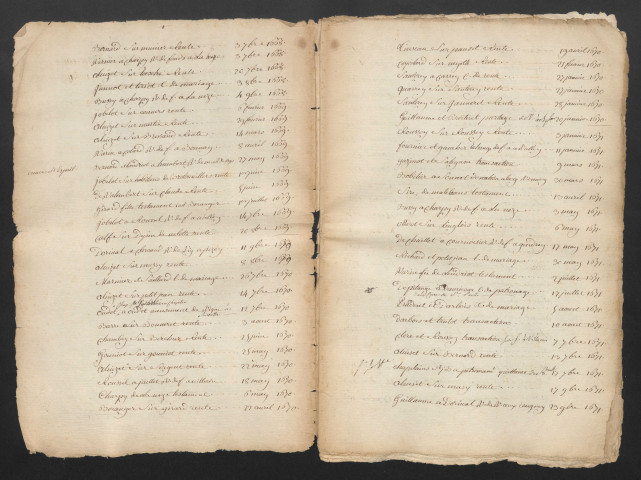 Minutes et répertoire