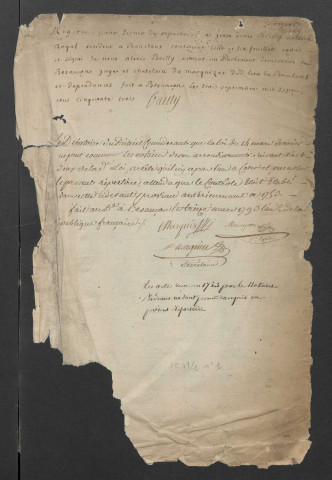 Bouclans (Jean Denis Bidaut puis Deschamps)