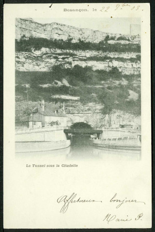 Entrée du canal sous la citadelle, faubourg Rivotte