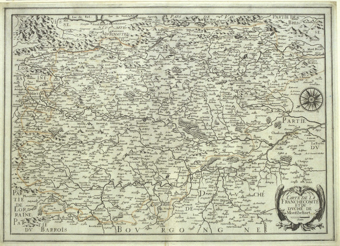 "Carte de la Franche-Comté et du duché de Montbéliart"