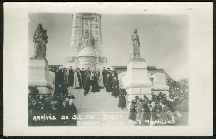 Arrivée de Monseigneur Binet