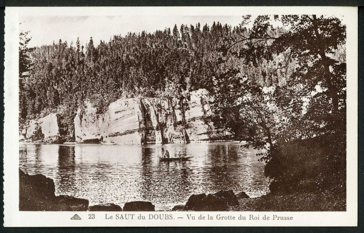 Le saut du Doubs, vu de la grotte du Roi de Prusse