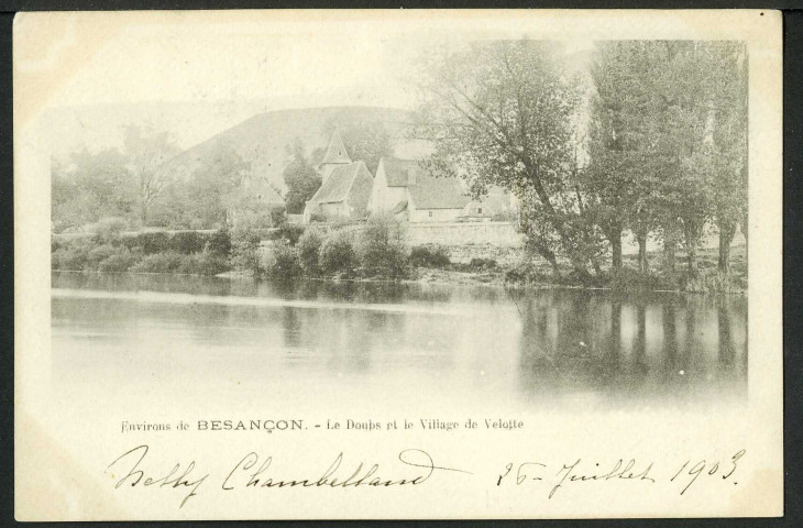 Le Doubs et le village de Velotte