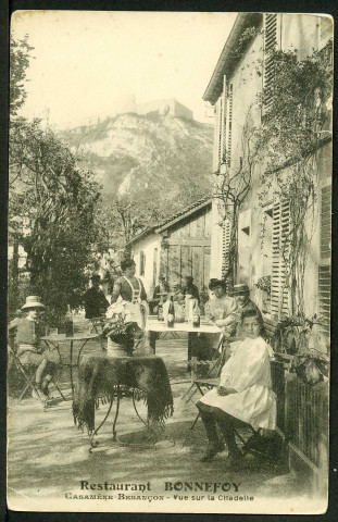 Restaurant Bonnefoy. Casamène Besançon. Vue sur la citadelle