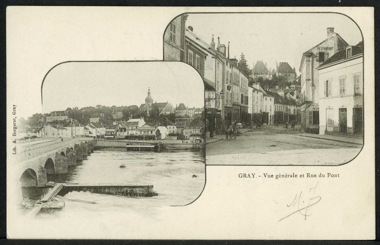 Vue générale et rue du Pont