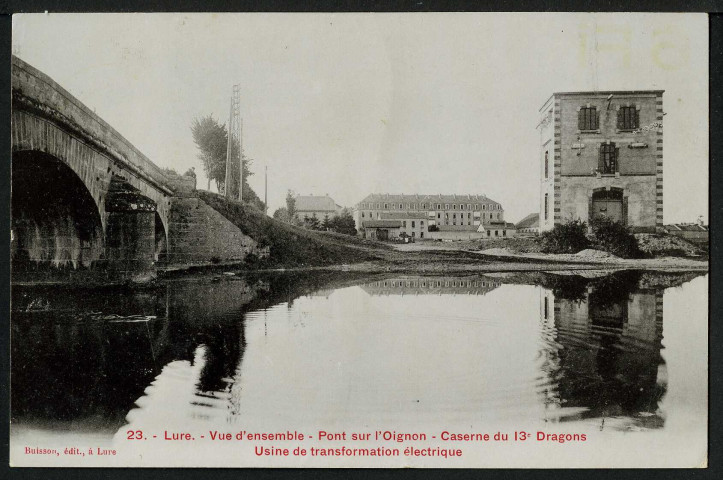 Vue d'ensemble, pont sur l'Ognon