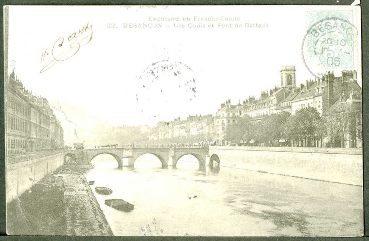Les quais et le pont Battant en amont du pont Battant
