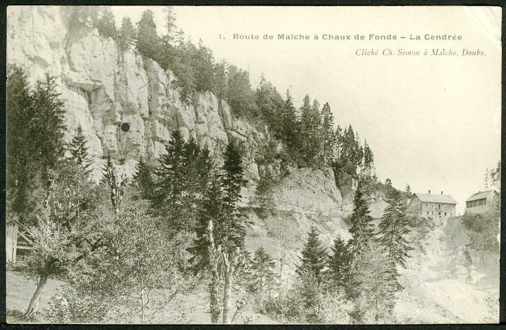 Route de Maîche à Chaux de Fonds. La Cendrée
