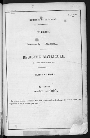 Volume 2, nos 501 à 1000