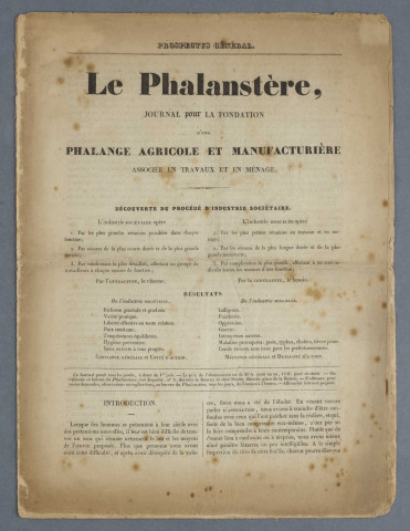 Prospectus général - Le Phalanstère