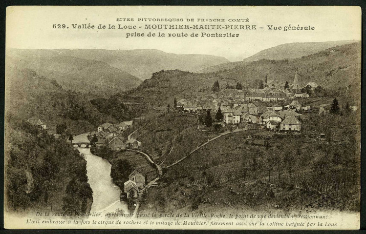 Vue générale prise de la route de Pontarlier