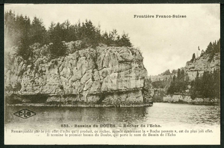 Bassins du Doubs, rocher de l'écho ou roche pesante