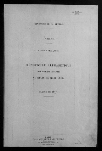 Table alphabétique