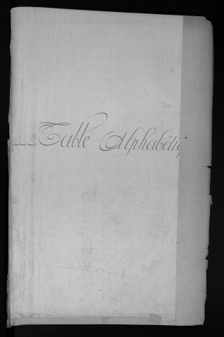 Table alphabétique