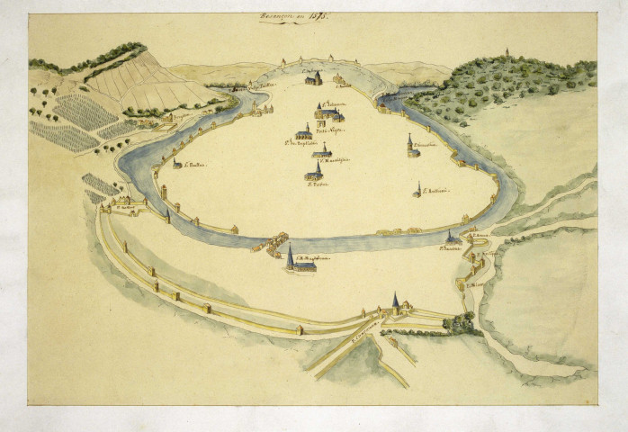 Dessin de la ville de Besançon