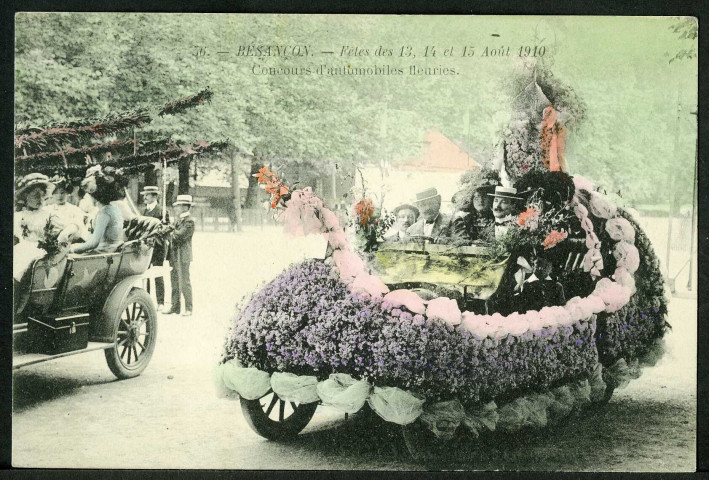Concours d'automobiles fleuries
