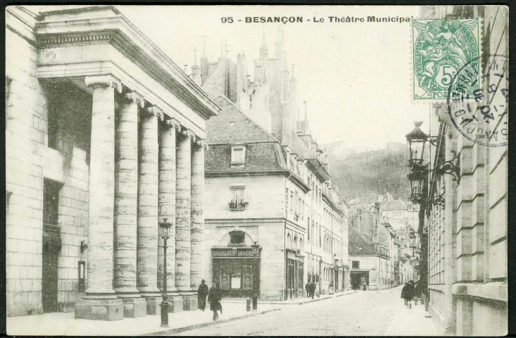 Vue du théâtre municipal, rue Mégevand