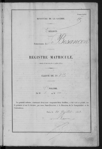 Volume 1, nos 1 à 500