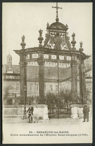 Grille en fer forgé de l'hôpital