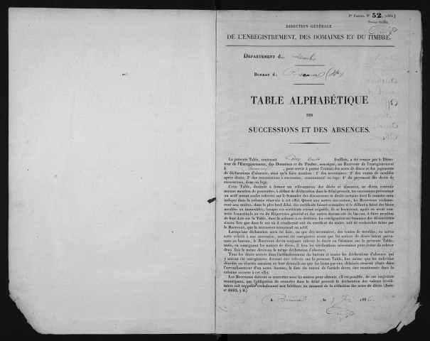 30 avril 1886-30 septembre 1888