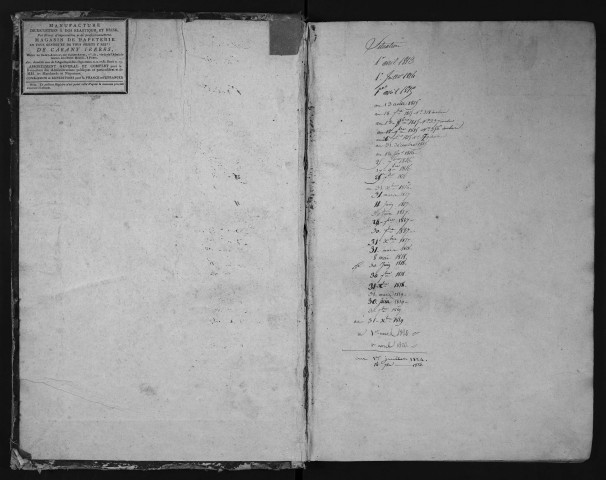 Table des successions acquittées