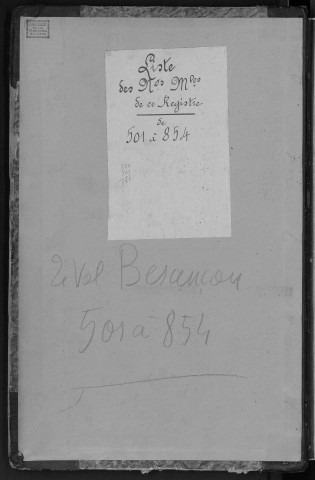 Volume 2, nos 501 à 854
