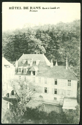 Hôtel de Rans, rue de la Citadelle