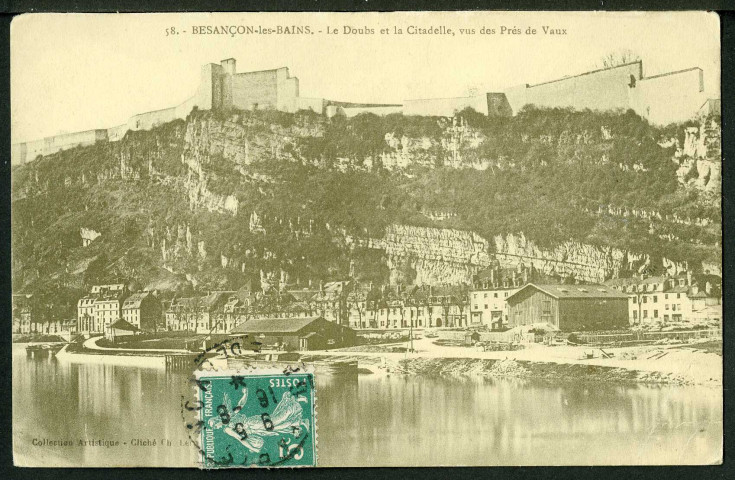 Le Doubs et la citadelle vus des Prés de Vaux