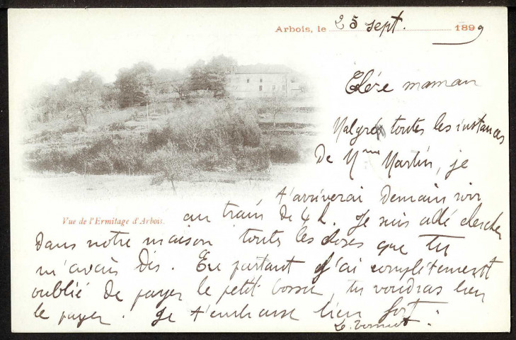 Vue lointaine de l'Hermitage