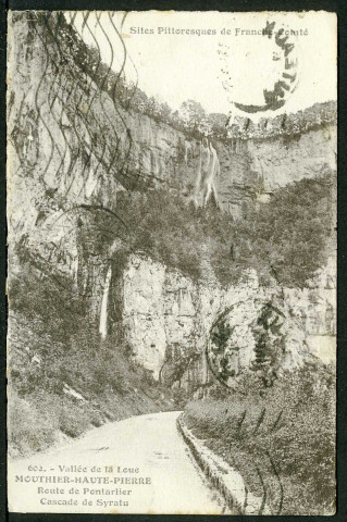 Mouthier-Haute-Pierre. Route de Pontarlier. Cascade du Syratu