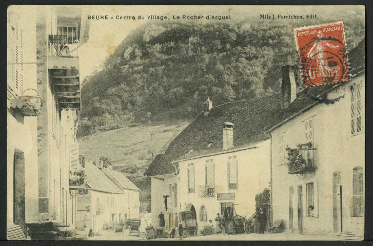 Centre du village et clocher d'Arguel
