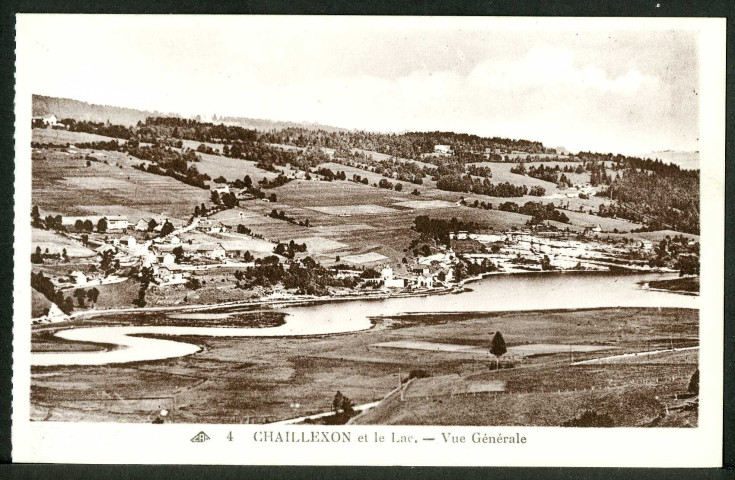 Chaillexon et le lac. Vue générale