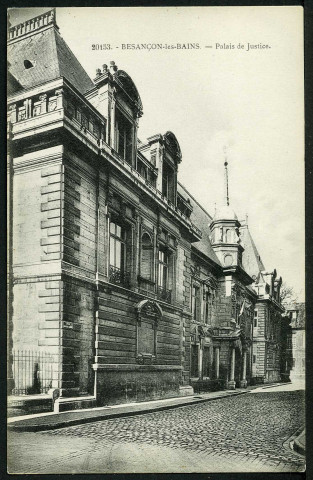 Le palais de justice, façade de la rue Sambin et rue du Palais