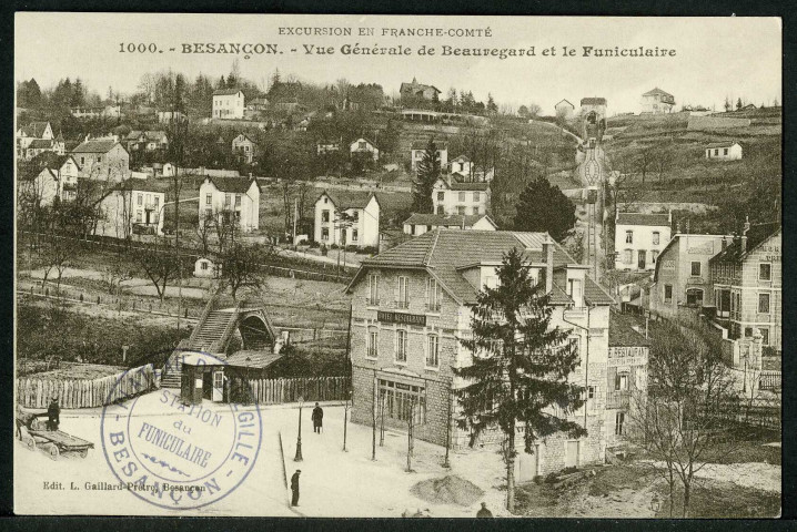 Vue générale de Beauregard et le funiculaire