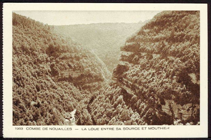 Combe de Nouailles. La Loue entre sa source et Mouthier