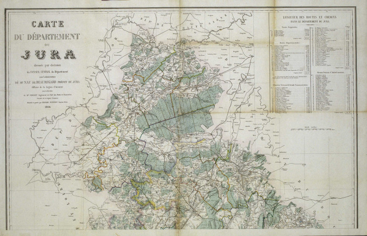"Carte du département du Jura"