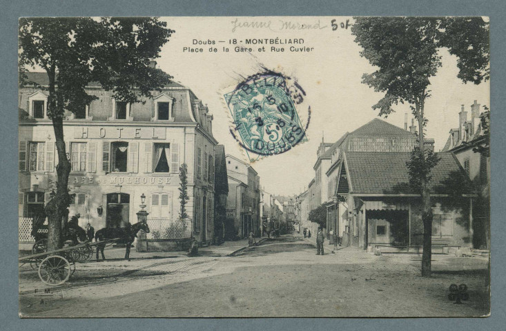 Place de la Gare et rue Cuvier