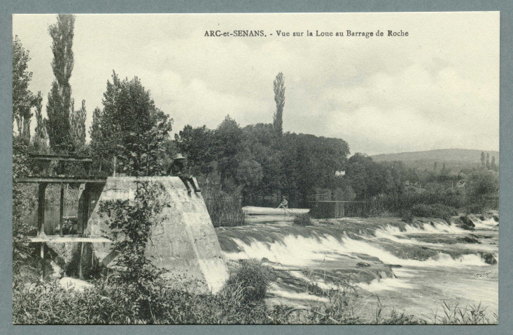 Vue sur la Loue au barrage de Roche