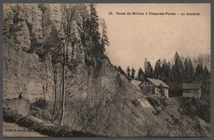 Route de Maîche à Chaux-de-Fonds. La Cendrée