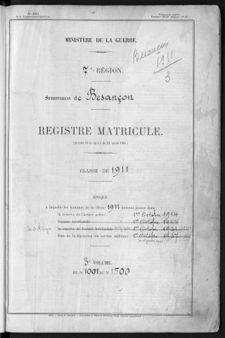 Volume 3, nos 1001 à 1500