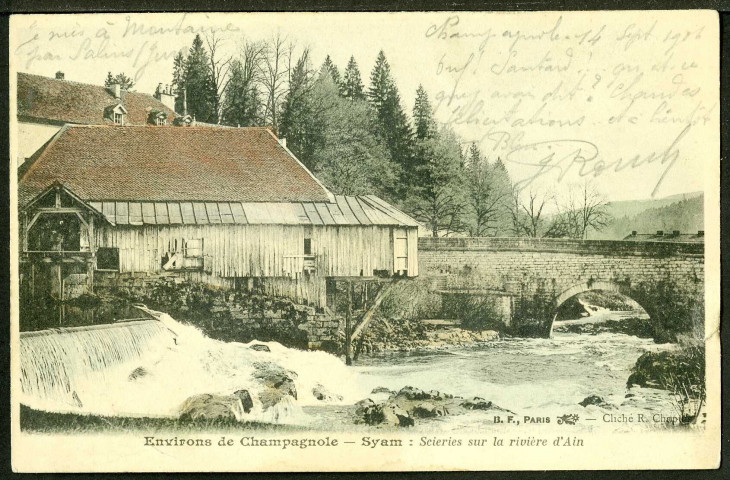 Scieries sur la rivière d'Ain