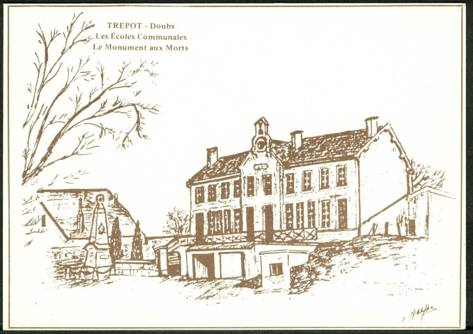 Publicité graphique concernant le village