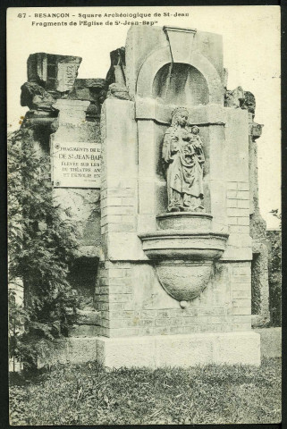 Fragments de l'église Saint-Jean-Baptiste, square Castan