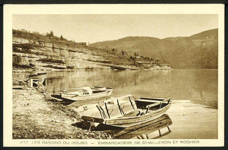 Les bassins du Doubs. Embarcadère de Chaillexon et rocher