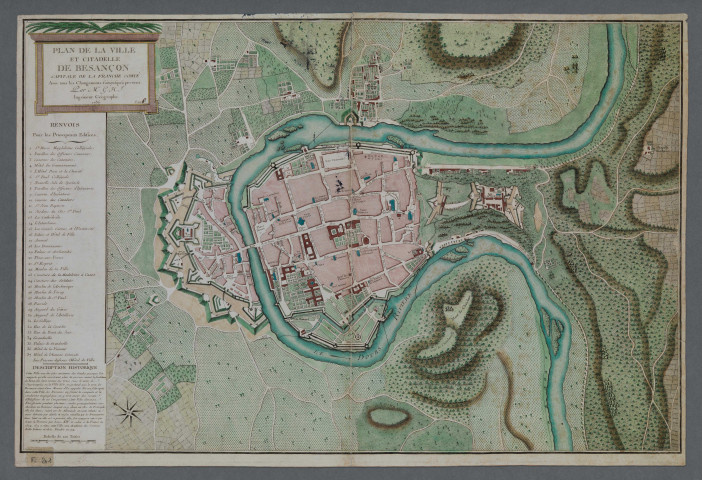 Plan de la ville et de la citadelle de Besançon