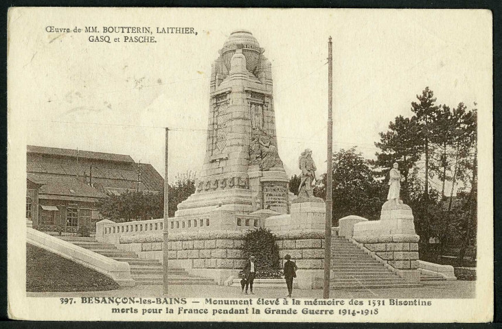 Monument élevé à la mémoire des 1531 bisontins morts pour la France pendant la grande guerre 1914-1918